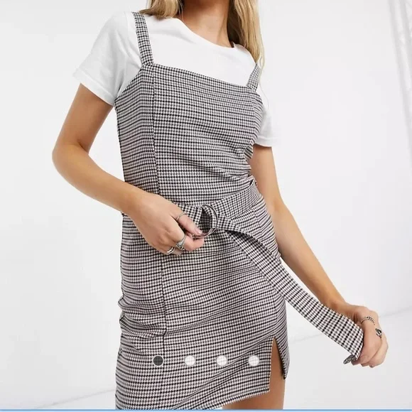 pull and bear mini dresses Pull&Bear tiered mini dress in white